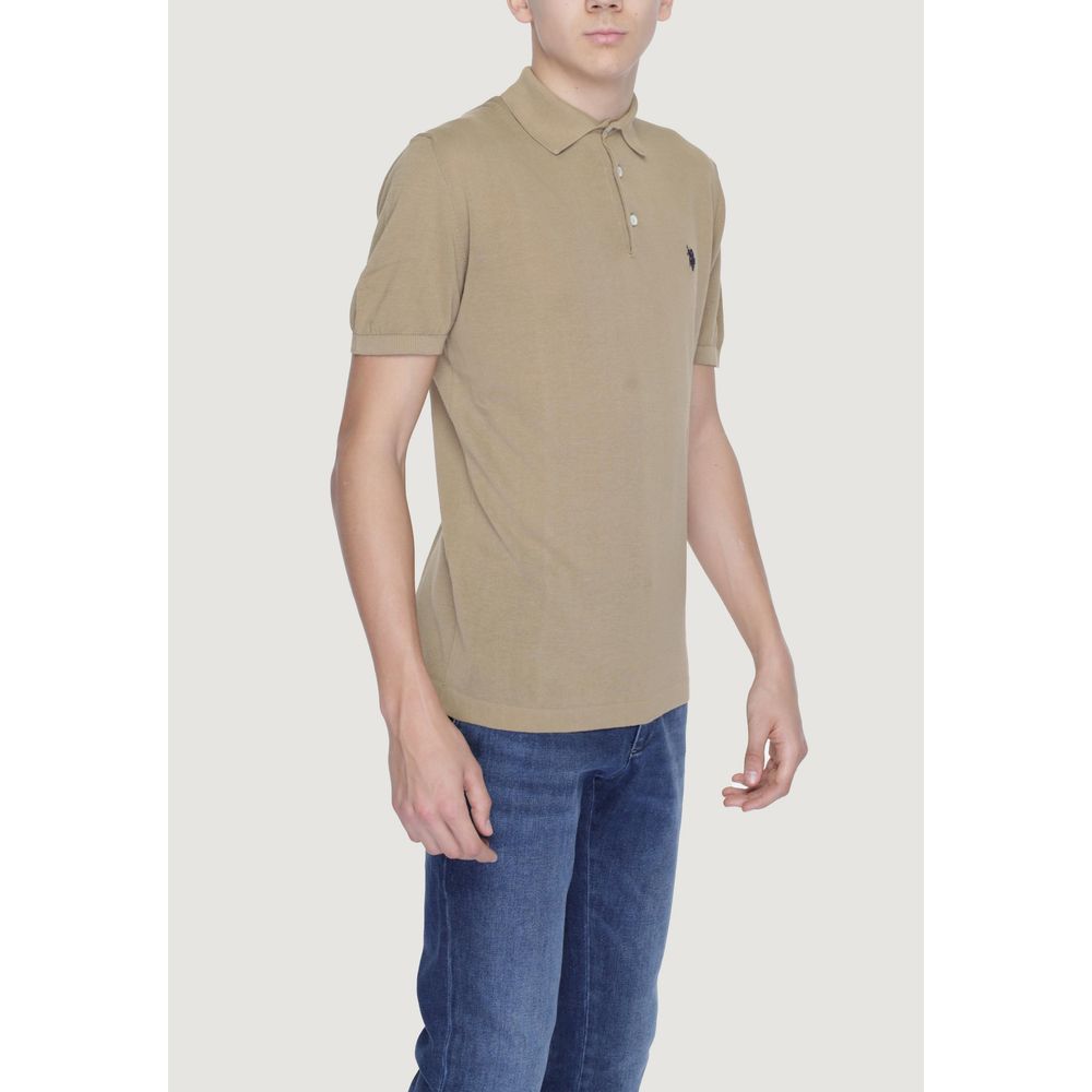 US POLO ASSN. Beige cotton sweater